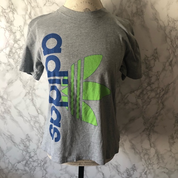๐4/20 Adidas Gray Logo Tee T-Shirt - Size Small - Picture 2 of 6